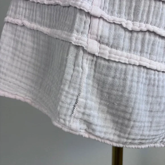 Michael Stars Double Gauze Keyhole Top Bloom Pink Boho Peasant Blouse Medium - Picture 16 of 16